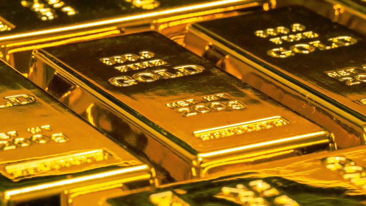 Stacked gold bars